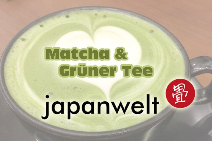 Matcha Tee mit Herz Schaum. Matcha- oder Grüner Tee kaufen bei Japanwelt.