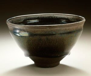 Chawan in schwarzem keramik